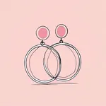 large round pink earrings image